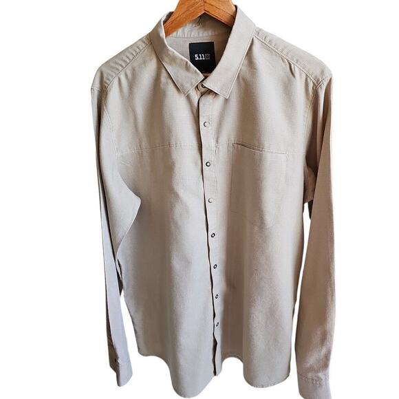 5.11 Tactical Igor Plaid Long Sleeve Shirt Elmwood Houndstooth Size L - Picture 5 of 9